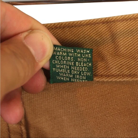 VTG J Crew Jeans Mens 32x 31 Khaki Tan Oarsman Pants For The Long Pull USA Made